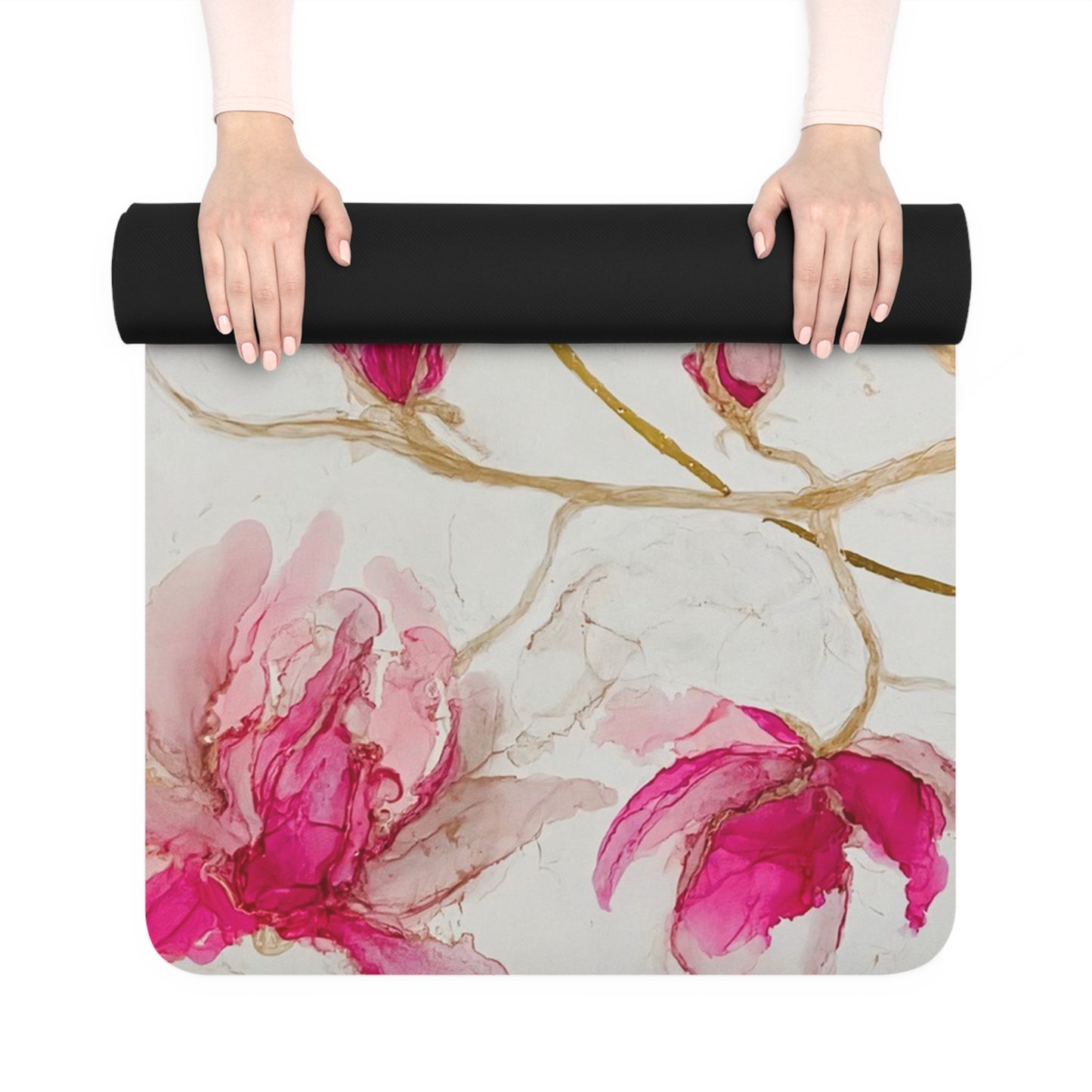 Yoga Mat - Unique Ink Art Design by Sofi Lavrin for Mindfulness and Self-Love