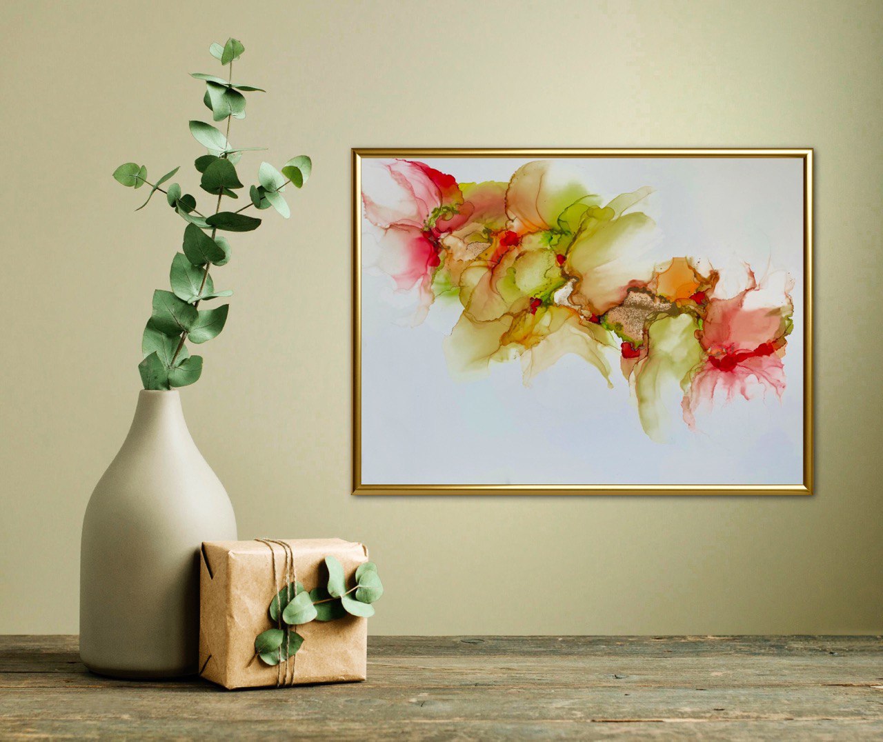 Spring Lights, 2023. Handmade Original Ink art picture. 13.5 x 19 inches; 34 x 48 cm.