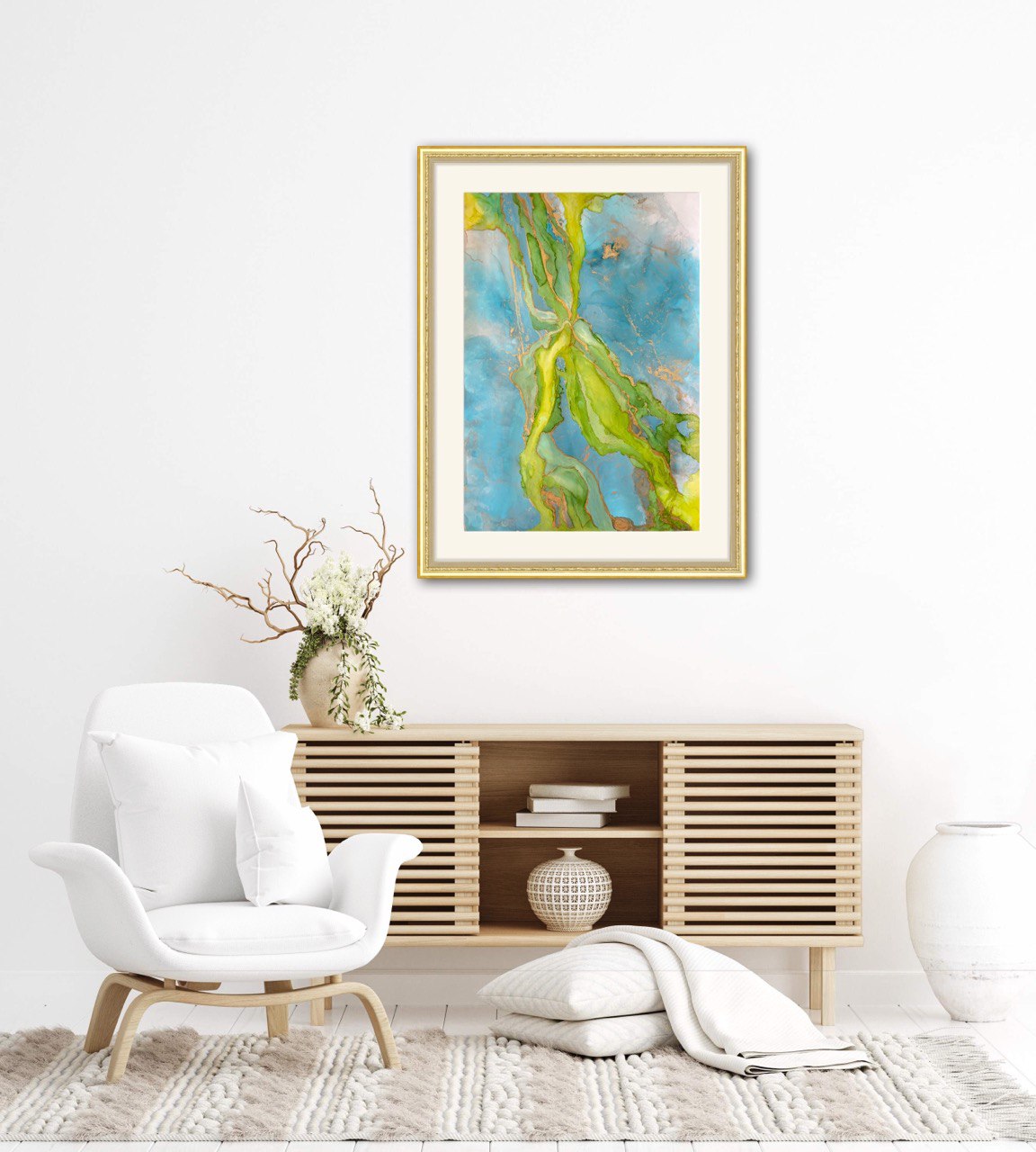 Harmonic Flow, 2023. Handmade Original Ink art picture. 13.5 x 19 inches 34 x 48 cm.