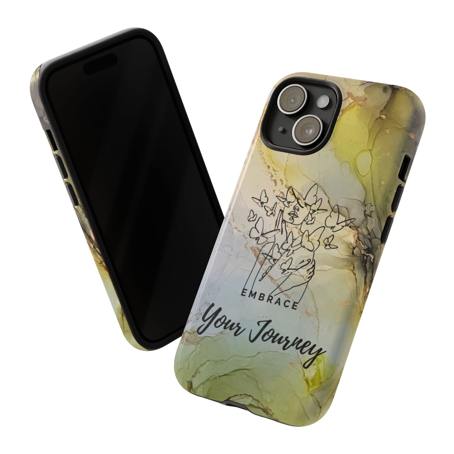 Phone Case, "Embrace Your Journey"; Motivational Quote Tough Case for all phone models - High Quality, Lightweight, Designer