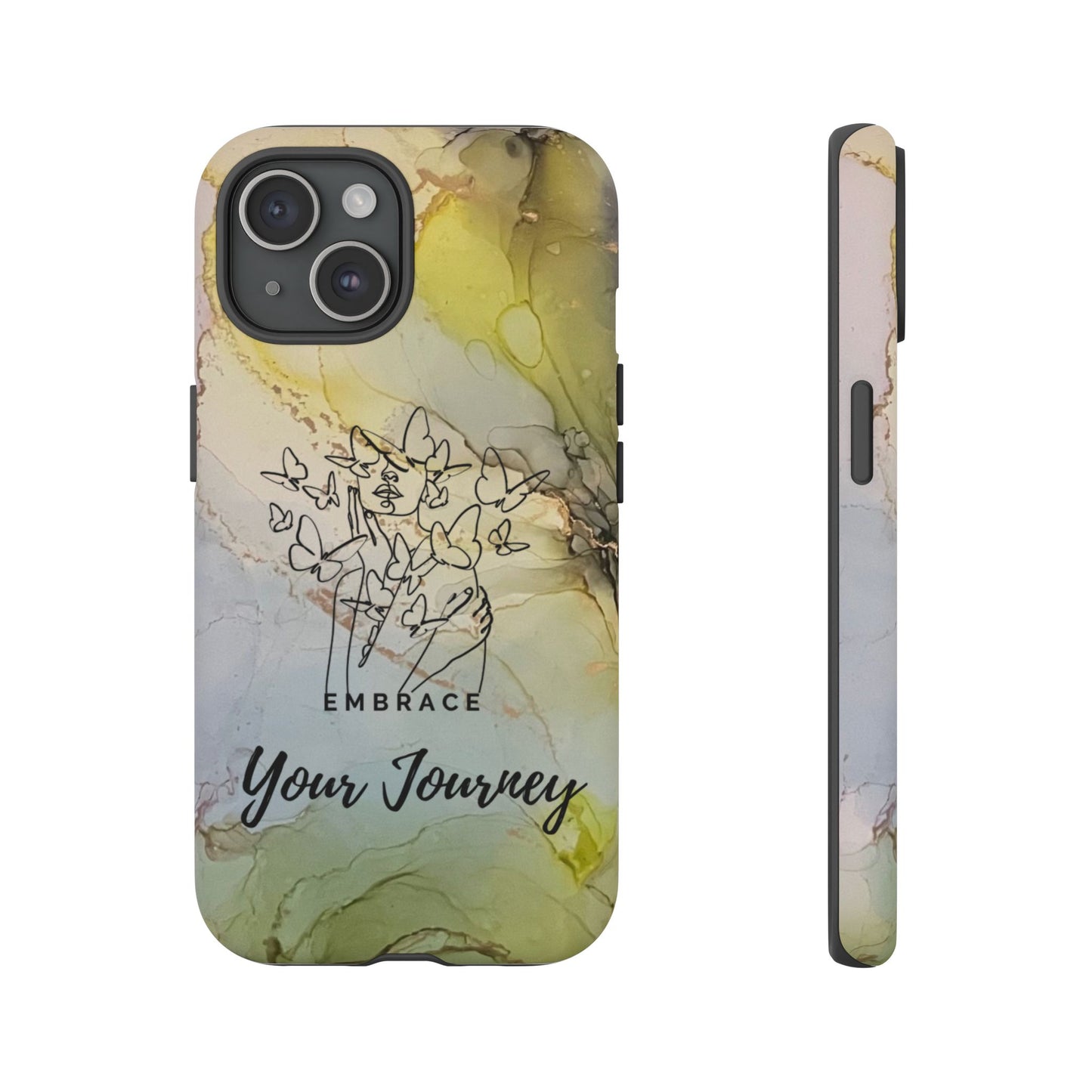 Phone Case, "Embrace Your Journey"; Motivational Quote Tough Case for all phone models - High Quality, Lightweight, Designer