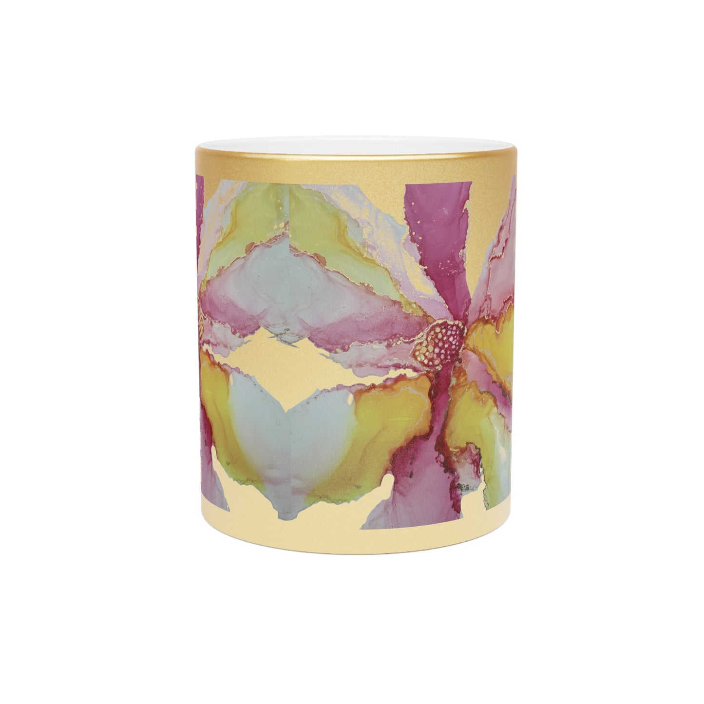 Metallic and Golden Finish Mug - Live & Shine in Art by Sofi Lavrin | Mindfulness Inspirational Coffee Cup