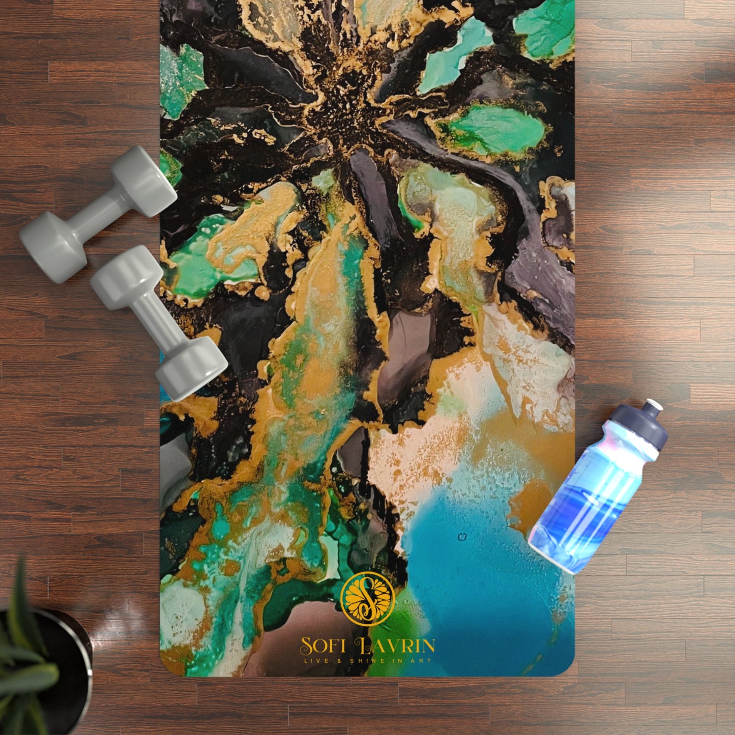 Art Yoga Mat - Original Ink Art by Sofi Lavrin