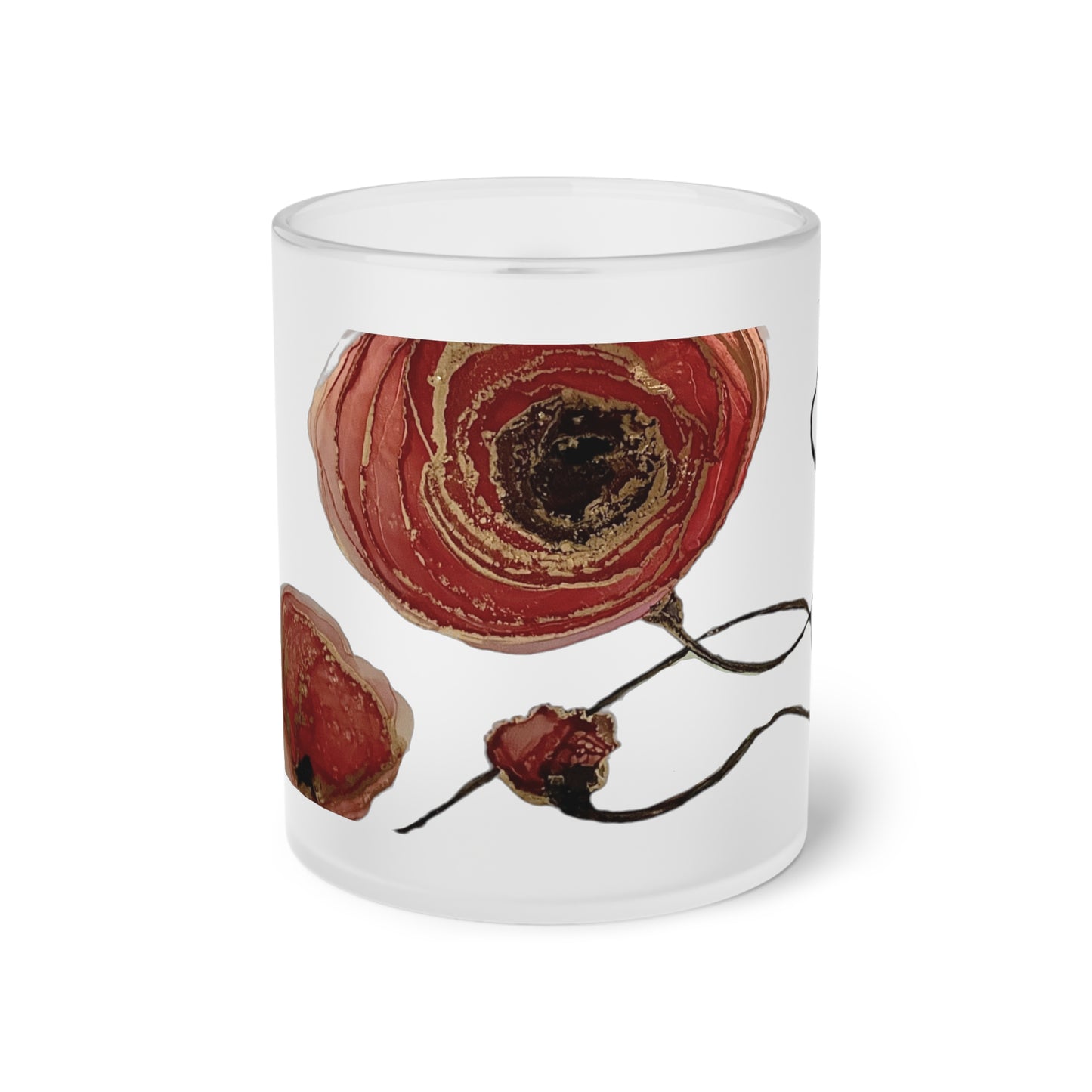 Frosted Glass Mug - Live & Shine in Art by Sofi Lavrin