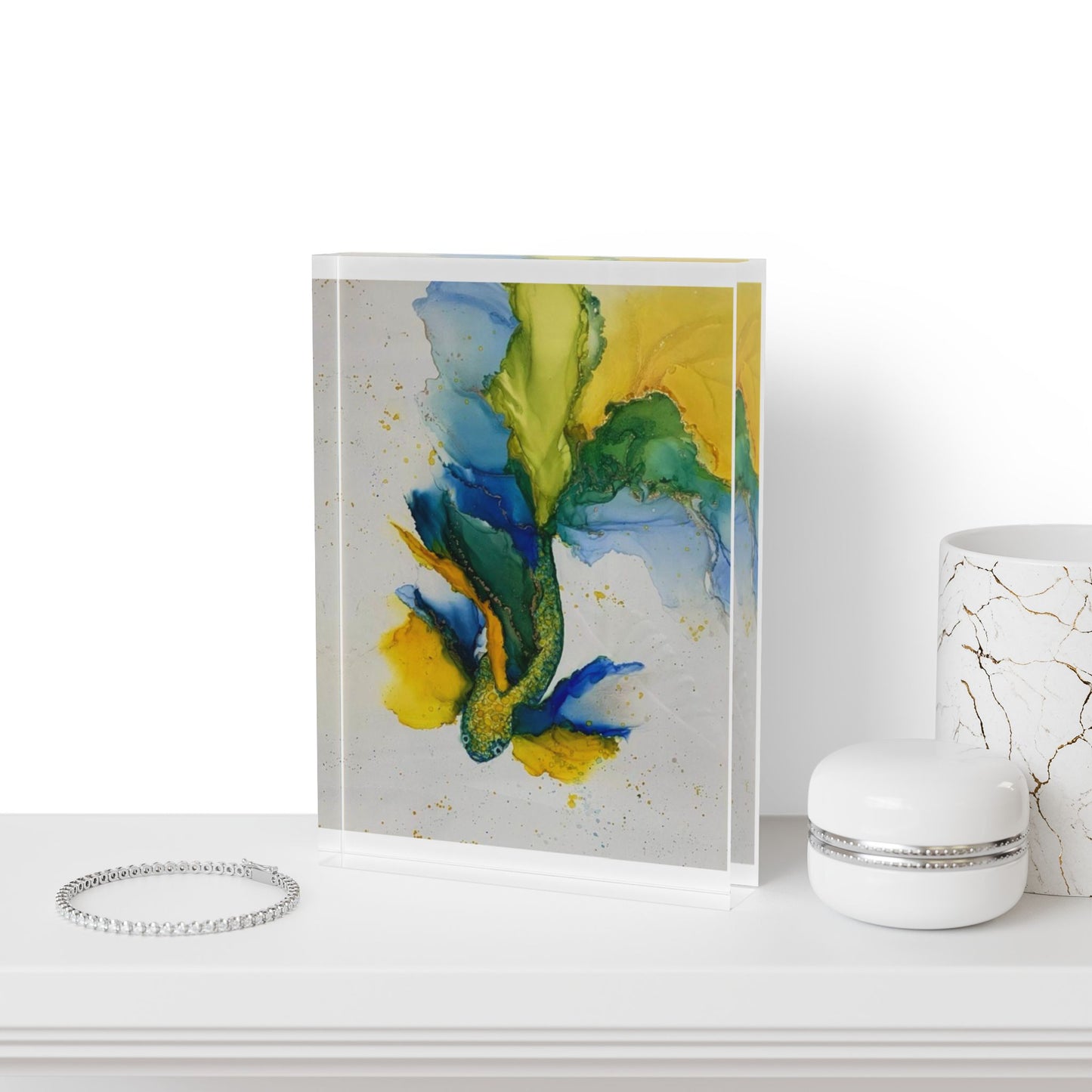 3D Betta Fish Art, Fluid Ink Technique, Live & Shine in Art, Mindfulness Reminder, Self-Worth Celebration, Joyful Collection