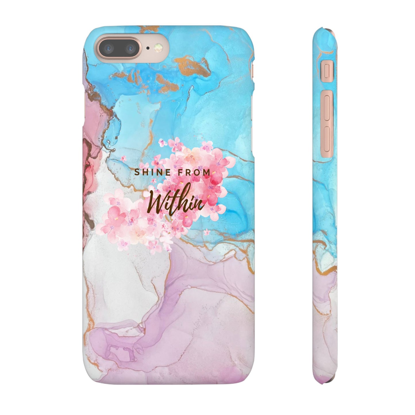 Motivational Quote Snap Case, Phone Cover 'Shine from Within' for All Popular Models, Colorful Artwork, Design by Sofi Lavrin