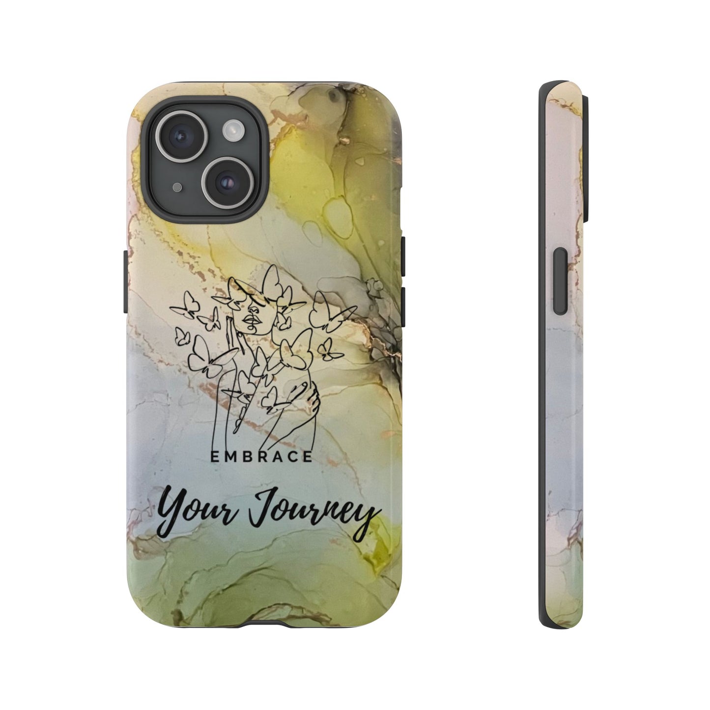 Phone Case, "Embrace Your Journey"; Motivational Quote Tough Case for all phone models - High Quality, Lightweight, Designer