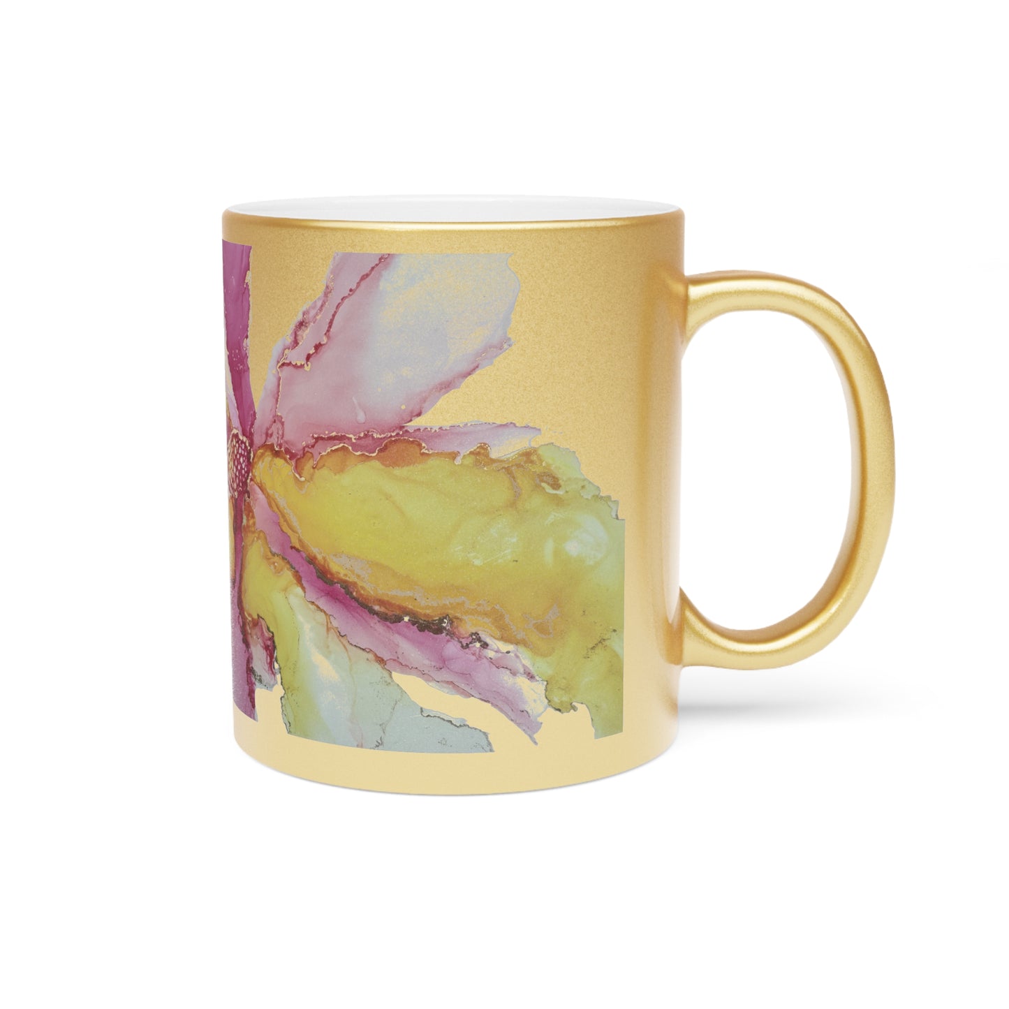 Metallic and Golden Finish Mug - Live & Shine in Art by Sofi Lavrin | Mindfulness Inspirational Coffee Cup