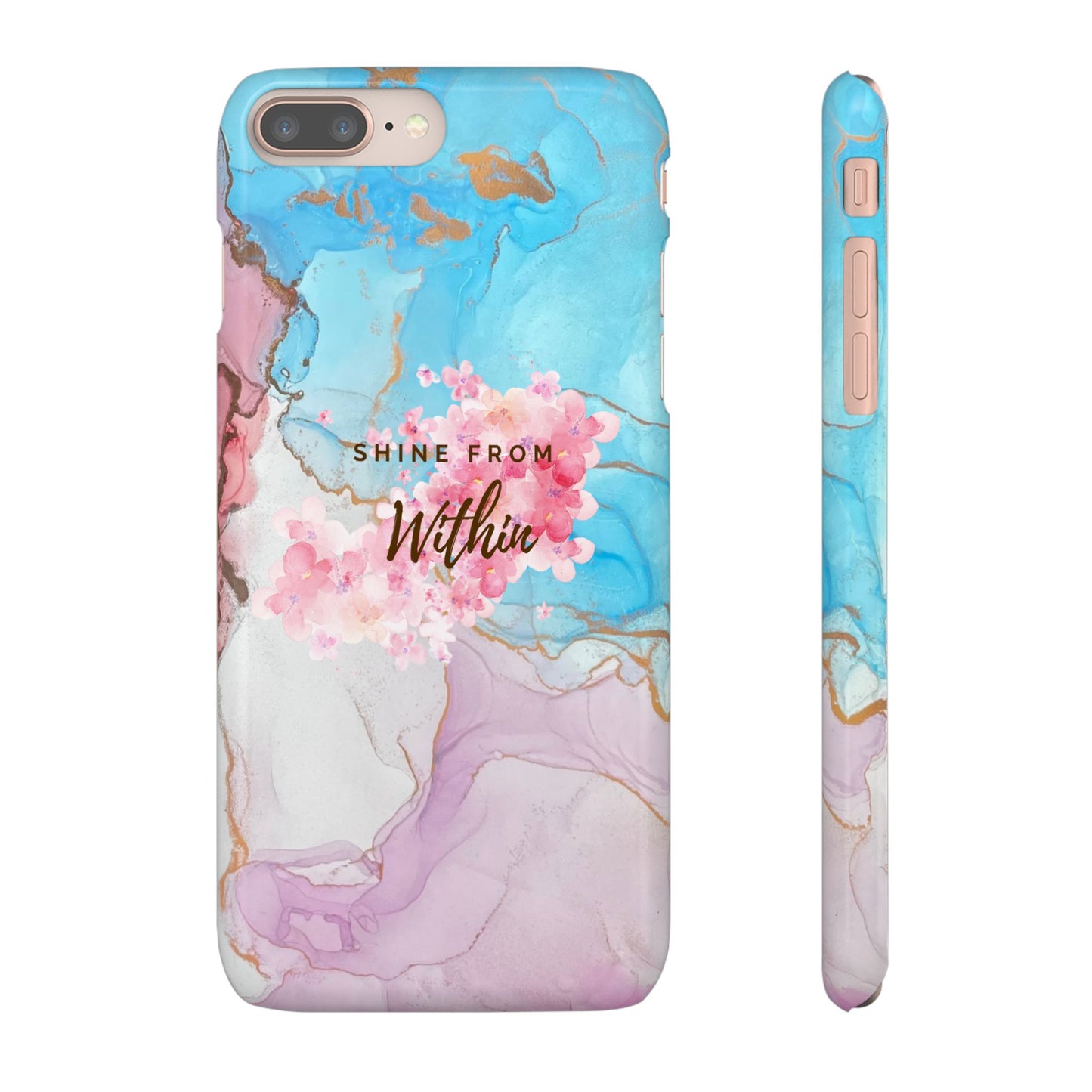 Motivational Quote Snap Case, Phone Cover 'Shine from Within' for All Popular Models, Colorful Artwork, Design by Sofi Lavrin