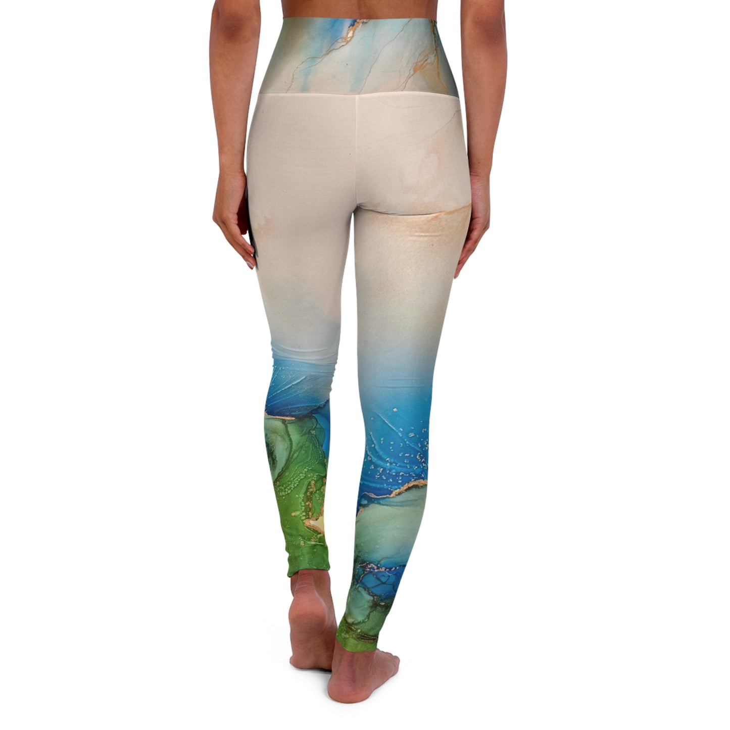 High Waisted Yoga Leggings, Unique Art Print Sports Leggins, Workout Pants, Gym Tights, Fitness Leggings, Athletic Apparel